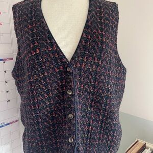 Vintage Landscape Cottagecore Sweater Vest LArge